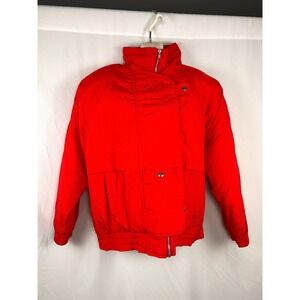 Cherry Red Nylon après-sport Ski Jacket – Club 54 Petites, Early 1990s